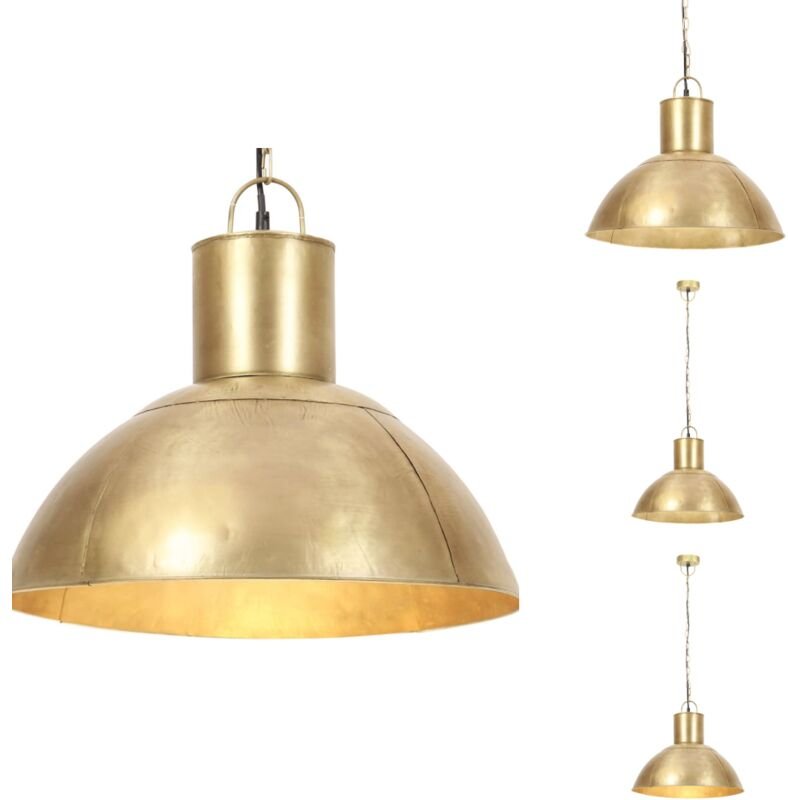 Hängelampe 25 W Messing Rund 48 cm E27 - Hängelampe - Industrielampen - Messinglampe - Wohnraumbeleuchtung - Küchenlampe...
