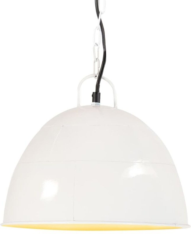 Hängelampe Vintage Industriestil 25 w Weiß Rund 31 cm E27 Vidaxl