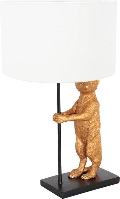 Anne Lighting - tischlampe - Animaux - schwarz - metall stoff - ø