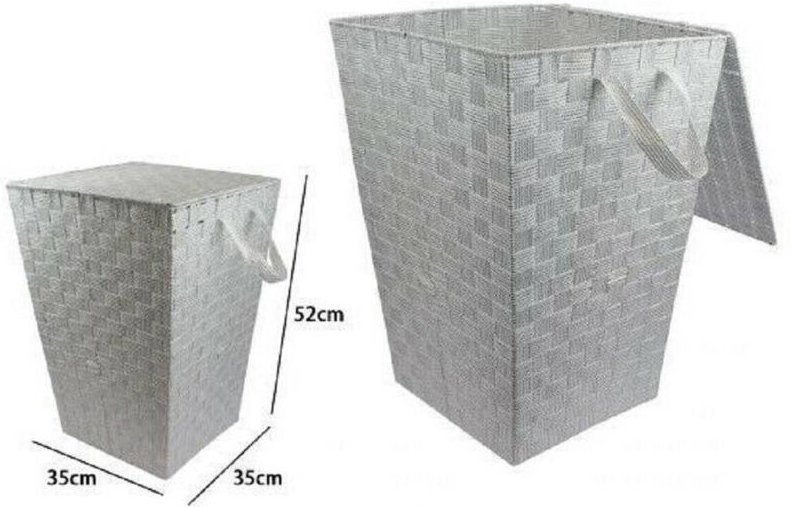 Trade Shop Traesio - Trade Shop - cestino cestino portatutive rechtssache 35X52CM 79102 grigio chiaro -