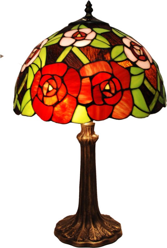 Mittelgroße Tischlampe mit geformtem Sockel und Lampenschirm mit 30 cm Durchmesser der New York-Serie