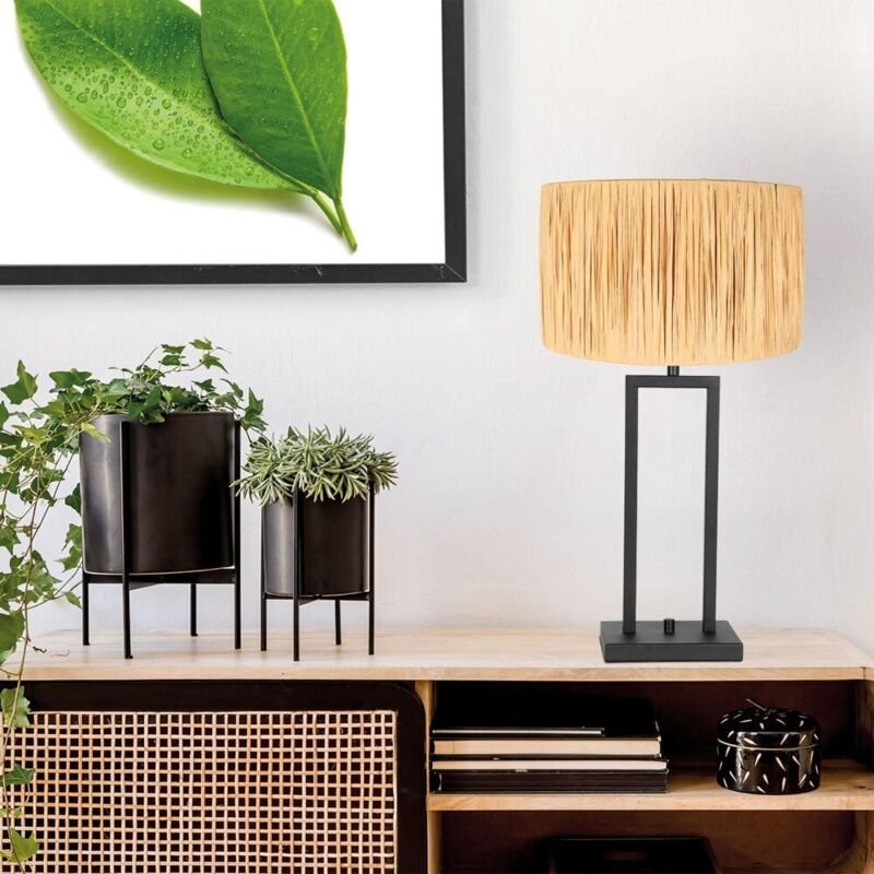 Thumbnail - Tischlampe - Stang - schwarz - leinen metall - ø - Steinhauer