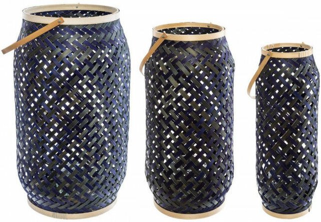 Atmosphera - 3er-Set Bambuslaternen cross multicolore