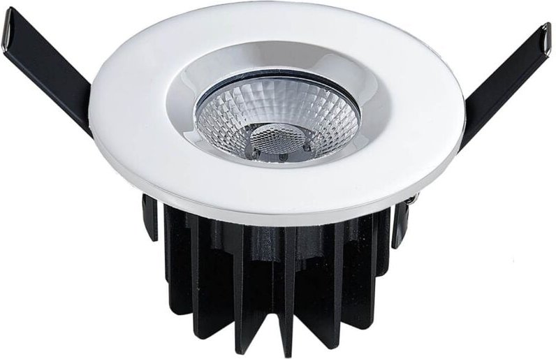 LED Einbaustrahler 8W IP65 3000K 36° 640lm - Abdeckring: weiß