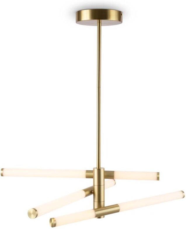 Hängelampe Pendelleuchte Esszimmerleuchte led Stäbe beweglich Aluminium gold