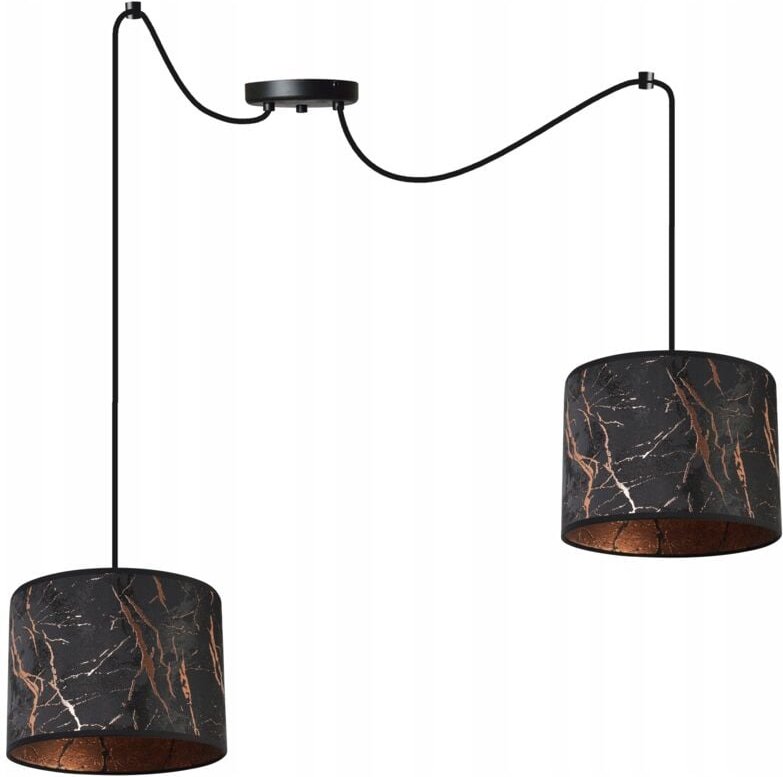 Decken-Hängelampe, Lampenschirm mit Spinnenmuster, Kupfer