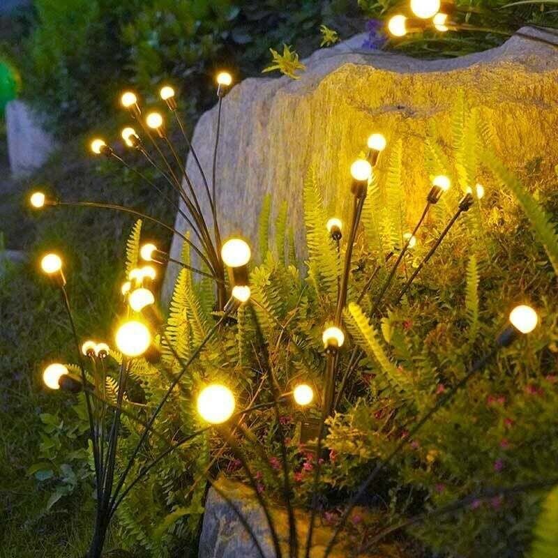 Firefly LED-Solarleuchte Wasserdicht Gartendekoration für draußen Dekorative Landschaftsbeleuchtung Warme Farben 8 Licht...