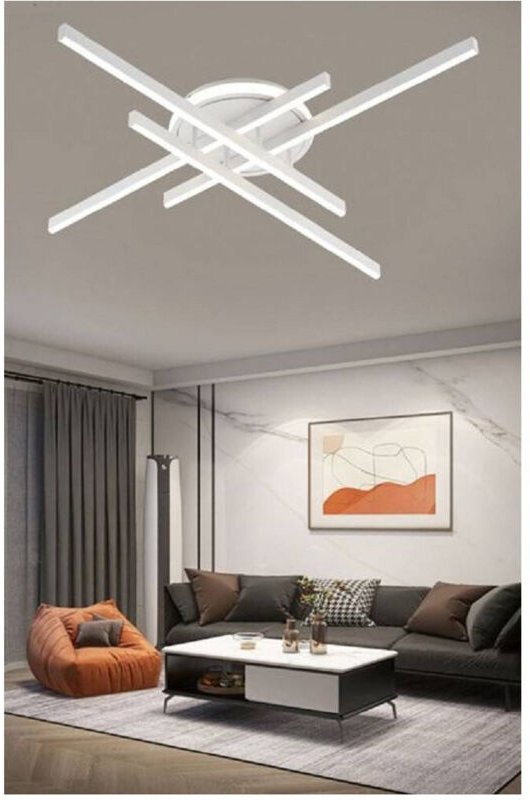 Trade Shop - LED-Deckenleuchte, 45 w, Weiß, Deckenlampe, Kronleuchter, 6500 k, 4000 k, 3000 k, PN-21B -