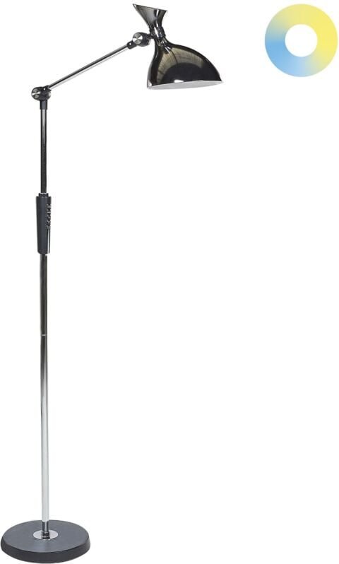Thumbnail - LED-Stehlampe Silber Metall und Kunststoff 169 cm Dimmbar cct Verstellbarer Arm und Schirm Moderne Beleuchtung Bogenlamp...