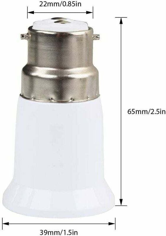 Ulisem 15 Stück B22 auf E27 Fassungsadapter Lampensockel Konverter S Glühbirne