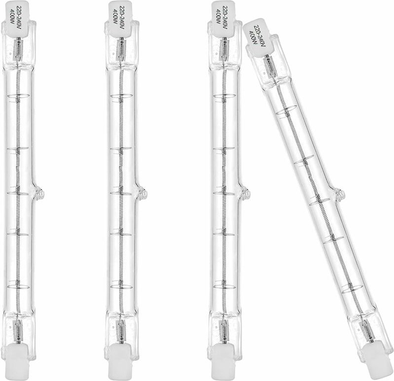 Eco Halogen R7S Glühbirnen 118 mm 400 W 230 V 5200 lm Warmweiß 2700 K J-Typ-Glühbirne für Arbeit, Sicherheit, Landschaft...