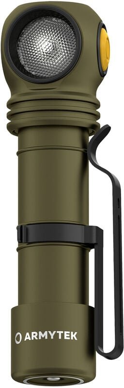 ArmyTek Wizard C2 Pro Olive White LED Taschenlampe mit Gürtelclip akkubetrieben 2500 lm 115 g