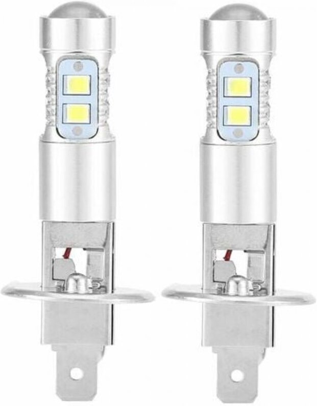 Scheinwerferlampen, 2x H1 6000K Ultraweiß 100W LED-Scheinwerferlampen-Kit für Abblendlicht - Ymyny