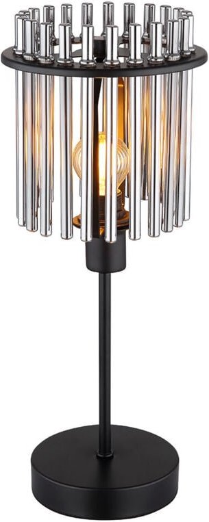 Ausgefallene Tischleuchte gorley mit Rauchglas Stäben, Höhe 37,5cm