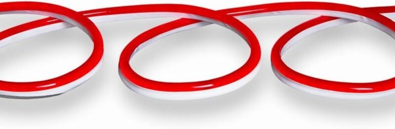 V-TAC Streifen LED Neon Flex 8W/m 120 LED/m Spule 10m 24V Rot IP65