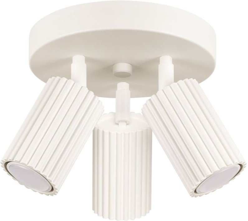 Licht-erlebnisse - Spot Lampe Aluminium GU10 verstellbar 19,5 cm breit Creme 3-flammig rund Modern