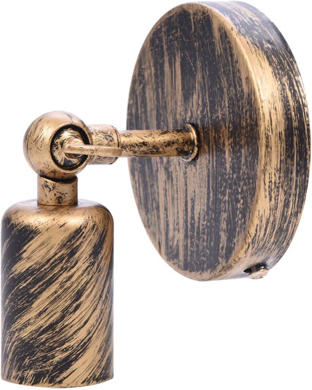 Hztyyier Retro Wandleuchte, Vintage Metall-Lampenfassung mit E27-Fassung, Dekoration für Schlafzimmer, Arbeitszimmer, Ca...