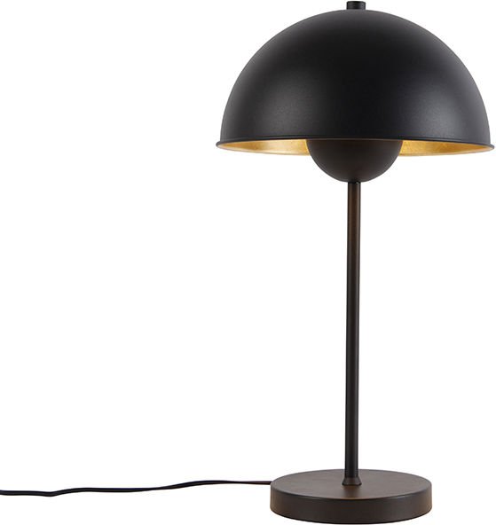 Retro Tischlampe schwarz mit Gold - Magnax