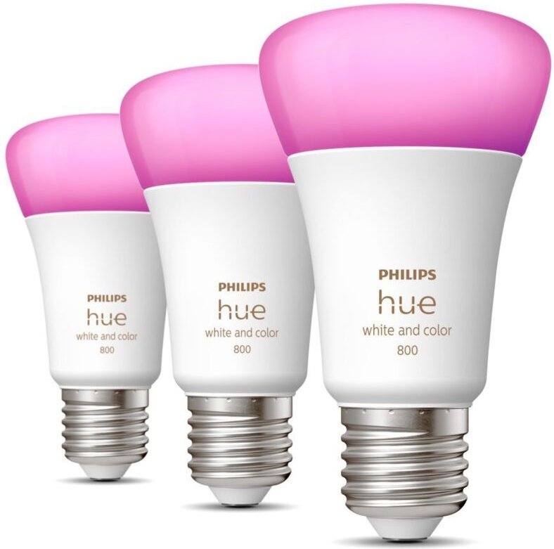 Philips Hue - 3 glÜhbirnen e27 6,5w hue weiss und farbe ambiance 929002489603 32838900