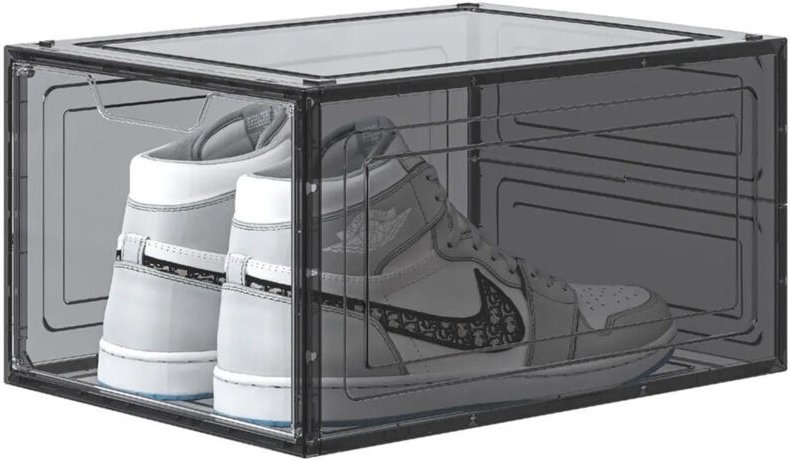 Trade Shop - copy of BOX CONTENITORE PER SCARPE CALZATURE SCATOLA PORTASCARPE 33.4X23X14.5CM TRASPARENTE 87646 -