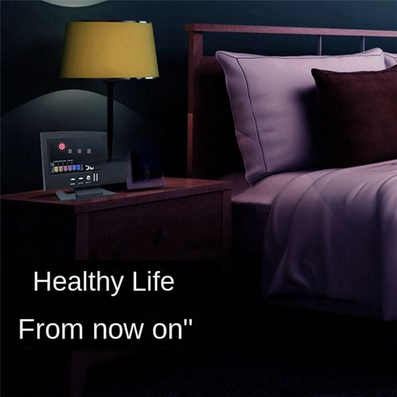 LCD-Farbbildschirm Digital Snooze Wecker Wettervorhersage Station Temperatur Luftfeuchtigkeit Zeit Datumsanzeige Home