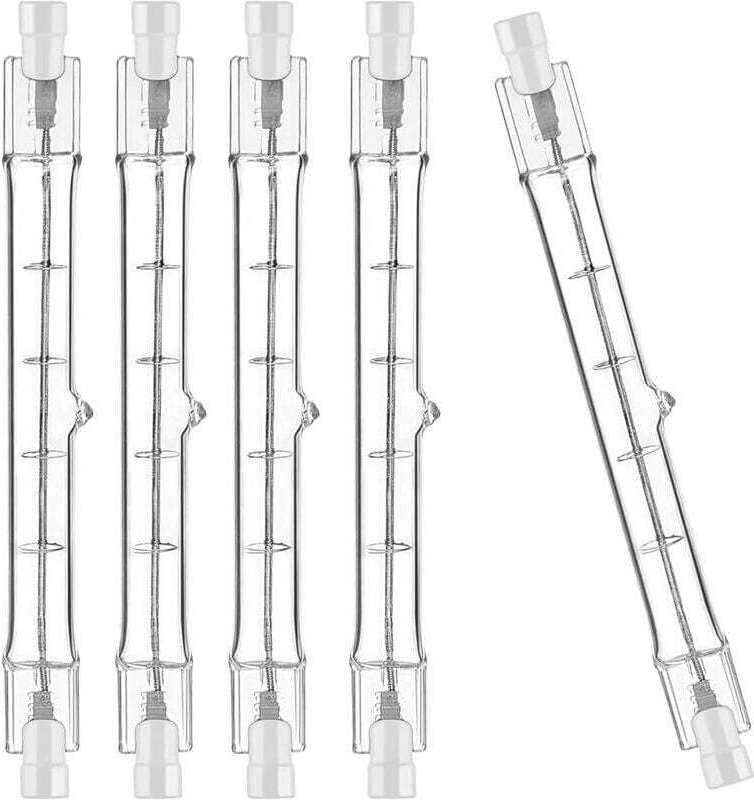 5er-Pack R7S-Halogenlampen, 118 mm, 200 W, 230 V dimmbare R7S-Halogenstablampe (118 mm) für Baustellenbeleuchtung, Garte...