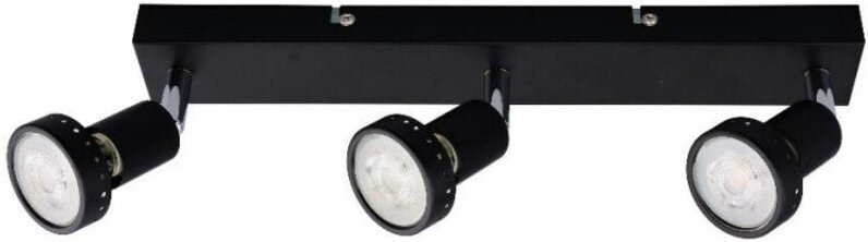 Primaster Deckenstrahler 3er LED Spot Chicago GU10 36 x 8 cm schwarz Deckenlampen & Kronleuchter