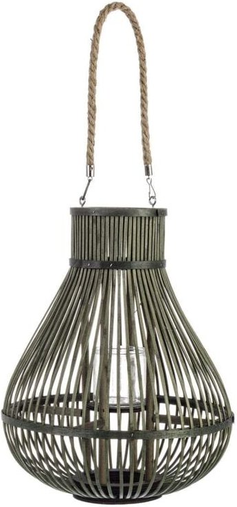 Yes Everyday - Grüne Belem-Laterne mit Bambusgriff