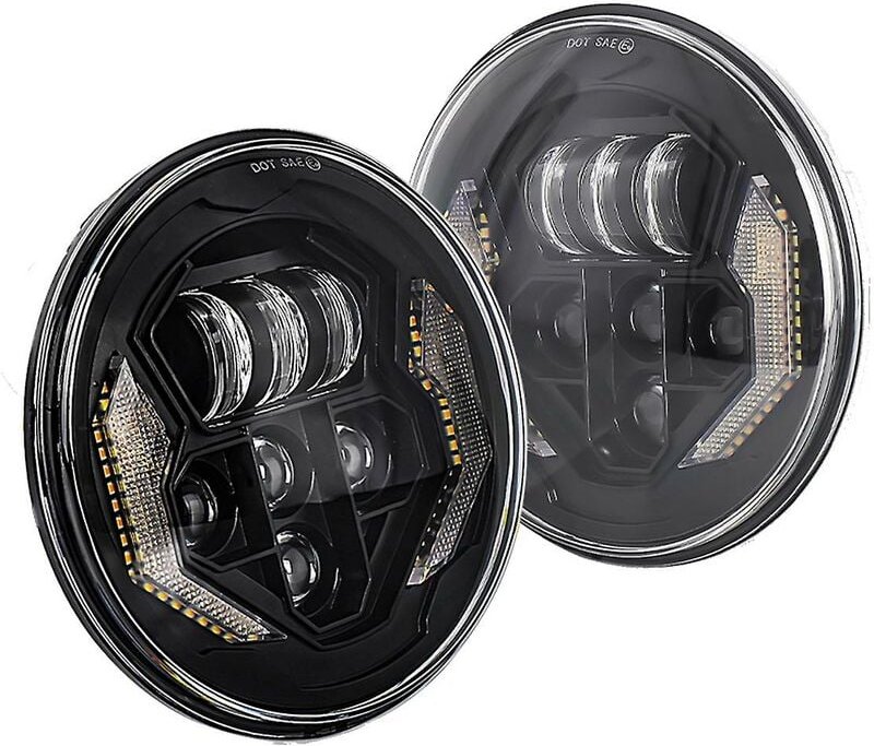 7-Zoll-LED-Scheinwerfer 1 Satz mit Fern- und Abblendlicht, weißes Drl-Blinker für --wrangler Jk Tj Cj Lj