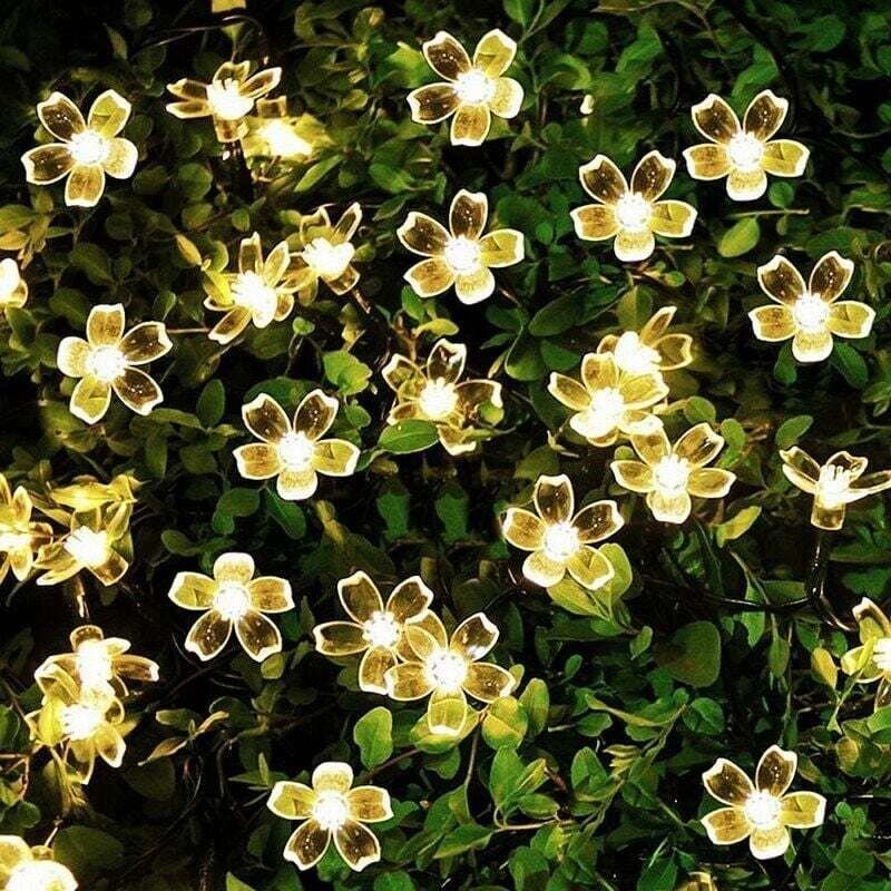 6. 5m weiß warm Lumières Solaires von Ficelle von Fleur von LED, Guirlandes Lumineuses für Décorations von Jardin, Maria...