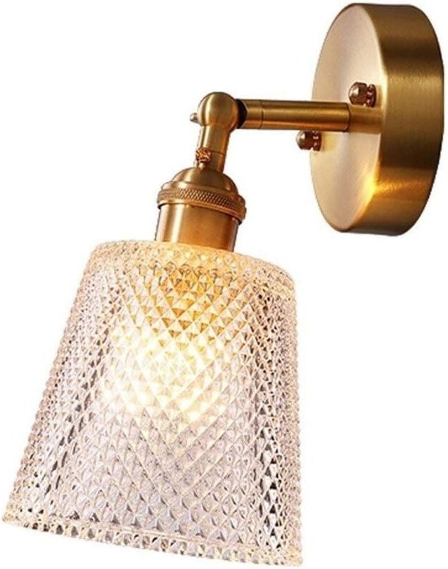Moderne Wandleuchte mit Kupfer-Glaskugel, Messing-Wandleuchte für Restaurant, Wohnzimmer, Badezimmer, Spiegel, Nachttisc...