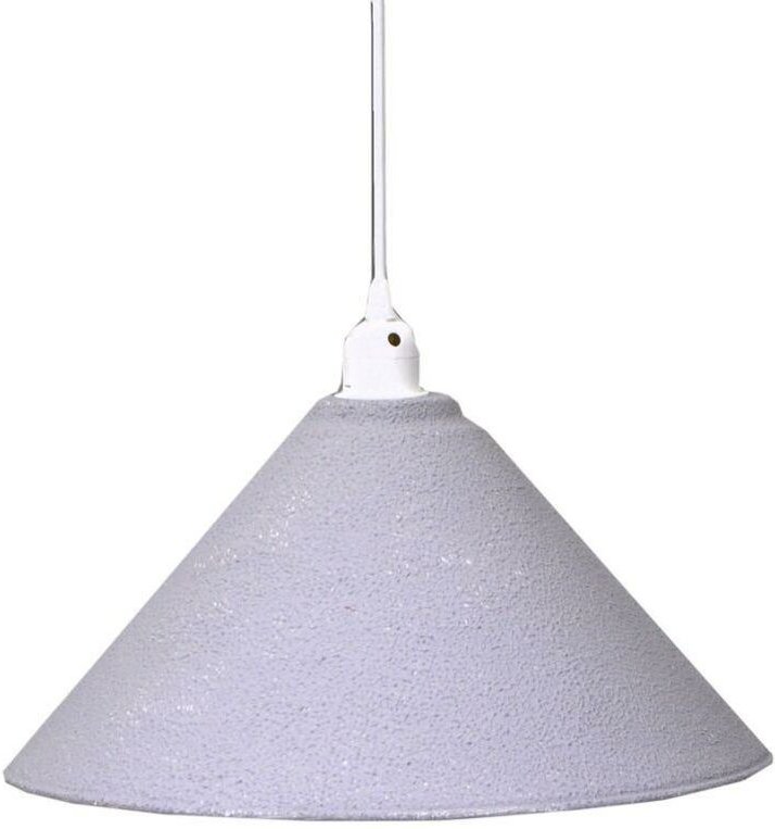 Thumbnail - Vacchetti - Weiß-grauer Vintage Kronleuchter aus Metall mit cmø38,5h26 Anschluss