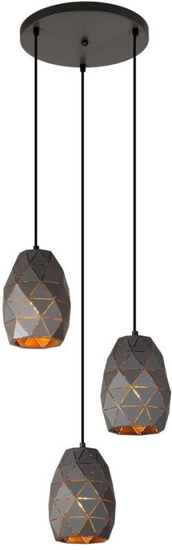 Italux Harley - Moderner hängender hängender Graphit, Gold, Champagner 2 Licht, E27