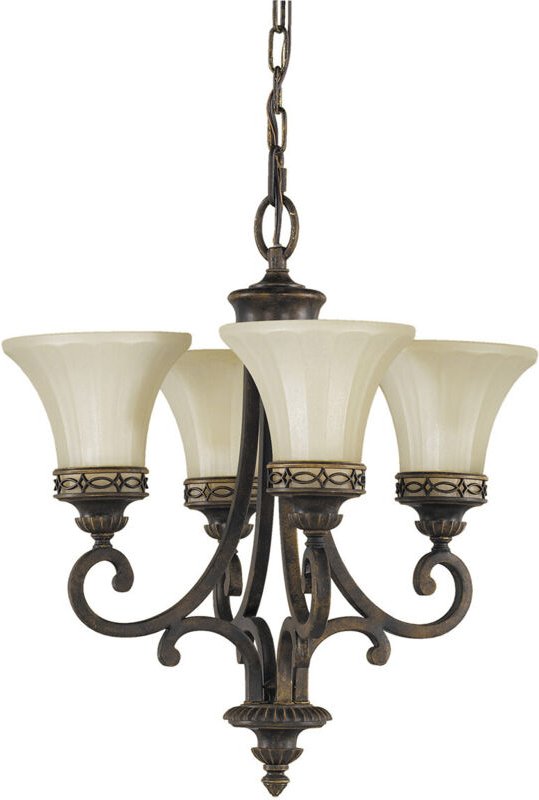 Thumbnail - Elstead - Drawing Room - Multi Arm Kronleuchter 4 Light Walnut Finish, E27