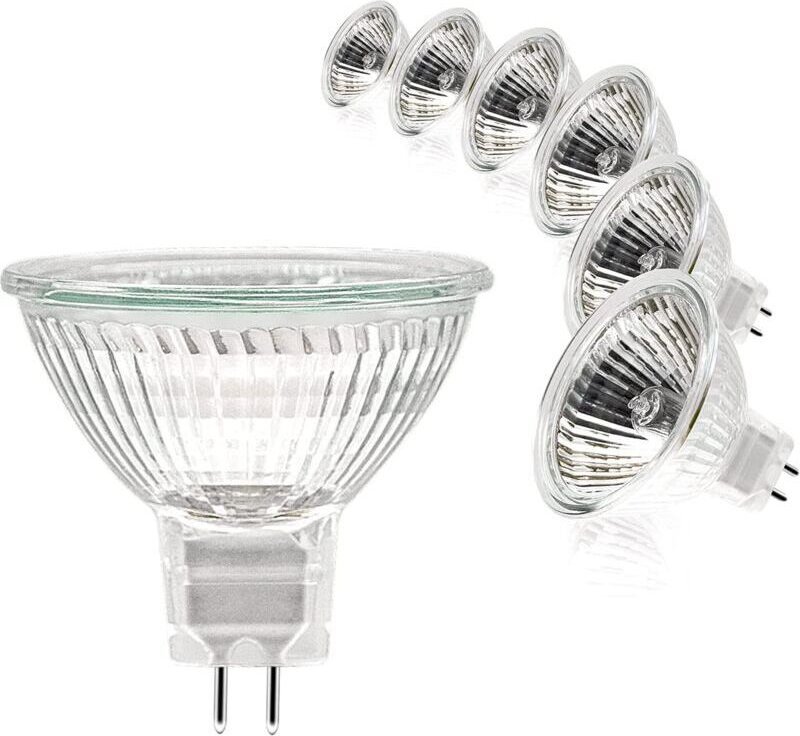 MR16-Spotlampe, 12 V, 20 W, GU5.3, dimmbar, warmweiß (2700 K), 6er-Pack
