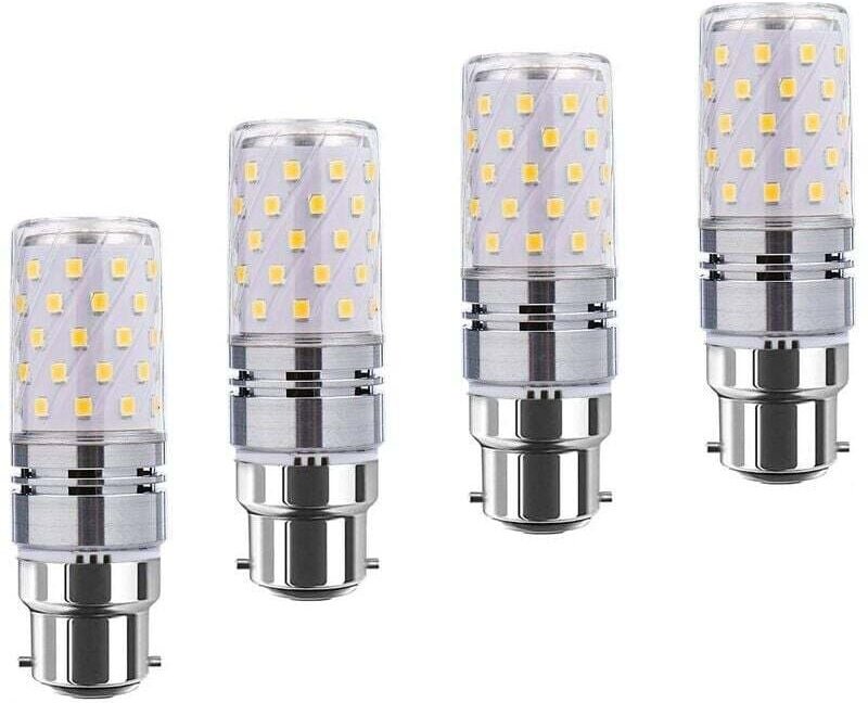 LED-Maiskolbenlampen B22, 12 W, entspricht 100 W Glühlampe, 1200 lm, warmweißes 3000 K, dekorative Kerzenfassung B22, ni...