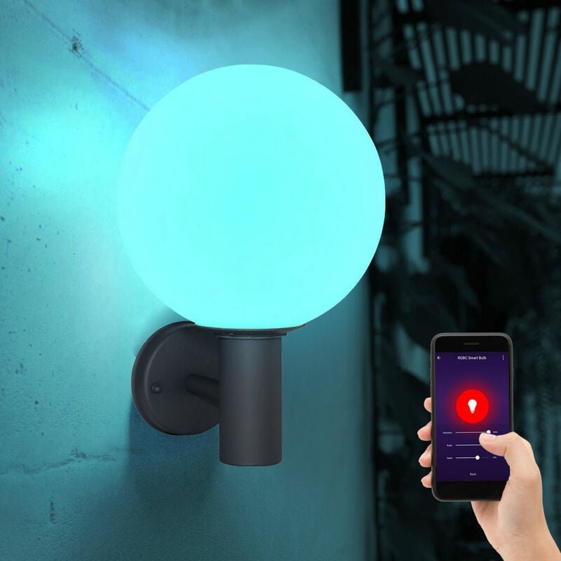 Außenleuchte Wandleuchte Gartenleuchte Hauswandlampe, App- Sprachsteuerung Farbwechsler dimmbar cct Tageslicht Timer, le...