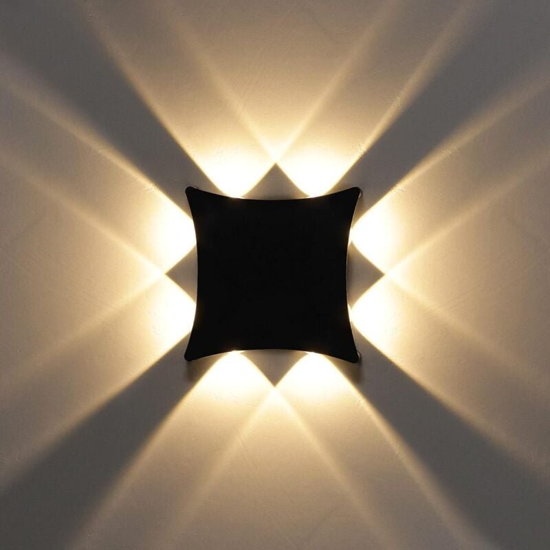 8-W-LED-Wandleuchte, IP65 wasserdicht, Aluminium, für Bad, Wohnzimmer, Schlafzimmer, Flur, Treppenhaus, Eingang, Veranda...