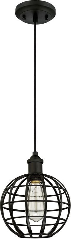 Pendelleuchte Kugel Käfig mattschwarz mit 1 Lampe