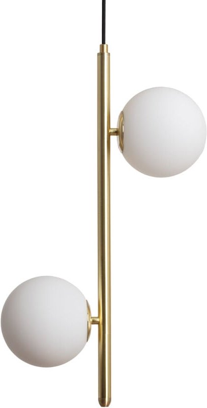 Efectoled - Pendelleuchte aus Metall und Glas Moonlight Doppelt Gold