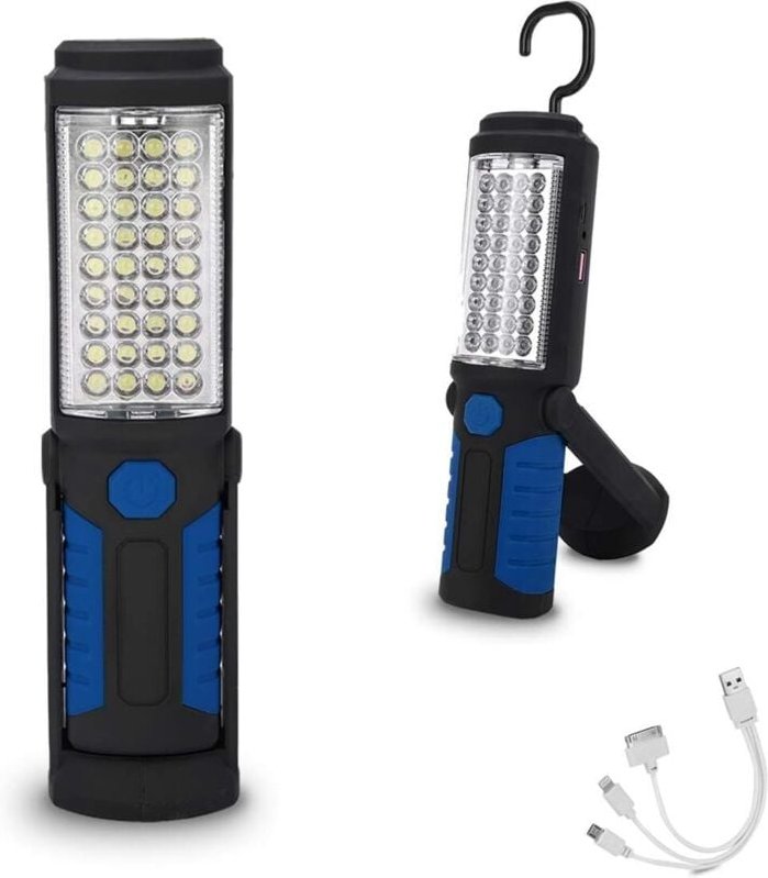 Multifunktionale magnetische LED-Taschenlampe mit Haken, wasserdichtes Arbeitslicht für Autoreparaturen, Stromausfälle z...