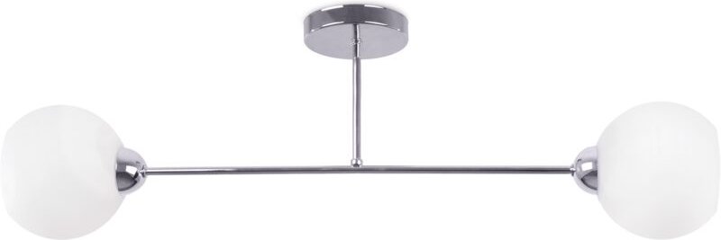 Deckenleuchte Asturia Chrom 2-Platten Weisser Lampenschirm E27