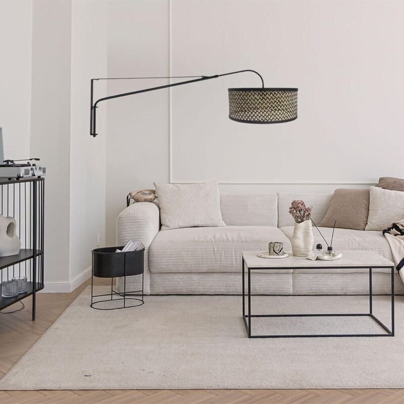 Wandleuchte - Elegant Classy - schwarz - bambus - Steinhauer