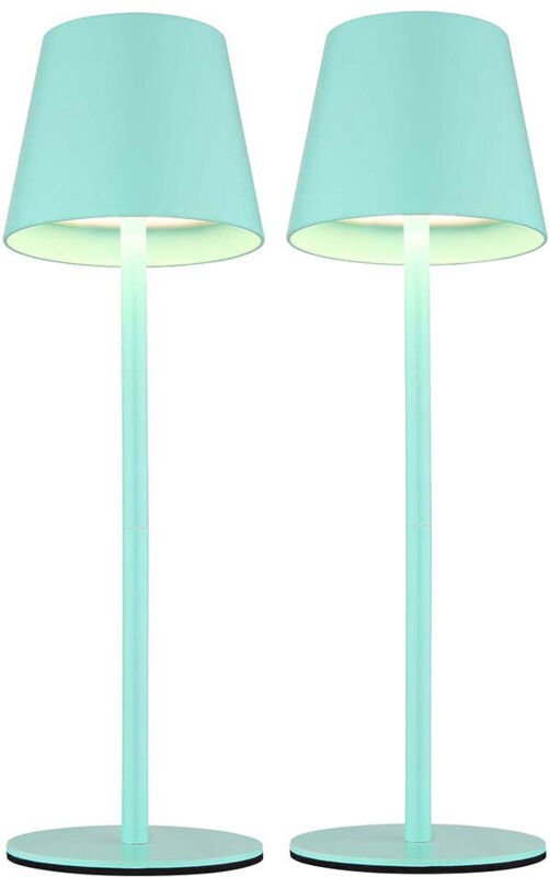 Globo Lighting - Außenleuchte Tischlampe Akku Tischleuchte Touchdimmer Flaschenaufsatz cct, minze, usb-c, led 3W 200Lm w...