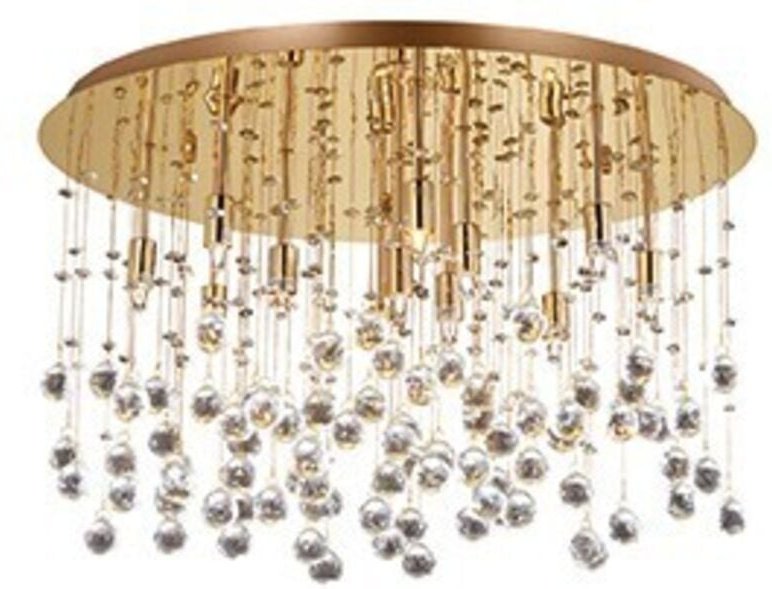 Ideal Lux - Moonlight - 12 Light Large Semi Flush Deckenanhänger Gold, G9