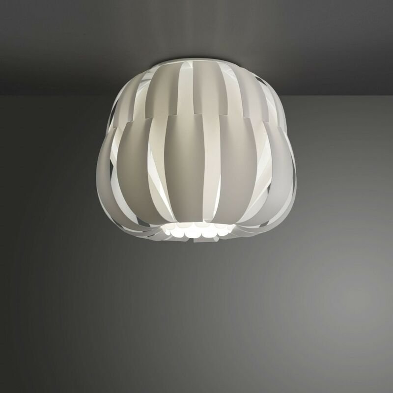 Linea Zero - Weiße Deckenleuchte Cm. 42 x 33 Std