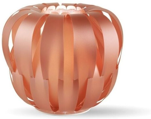 Kupfer-Tischlampe aus weißem Metall Cm. 19 x 17 Uhr