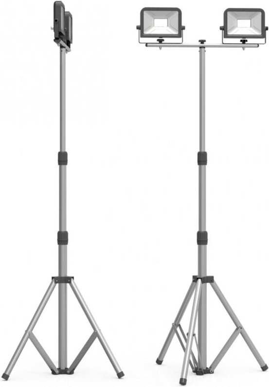 Xanlite 2-Kopf-Arbeitsleuchte mit Kabel und Stativ, 700 lm, 6500 K XANLITE
