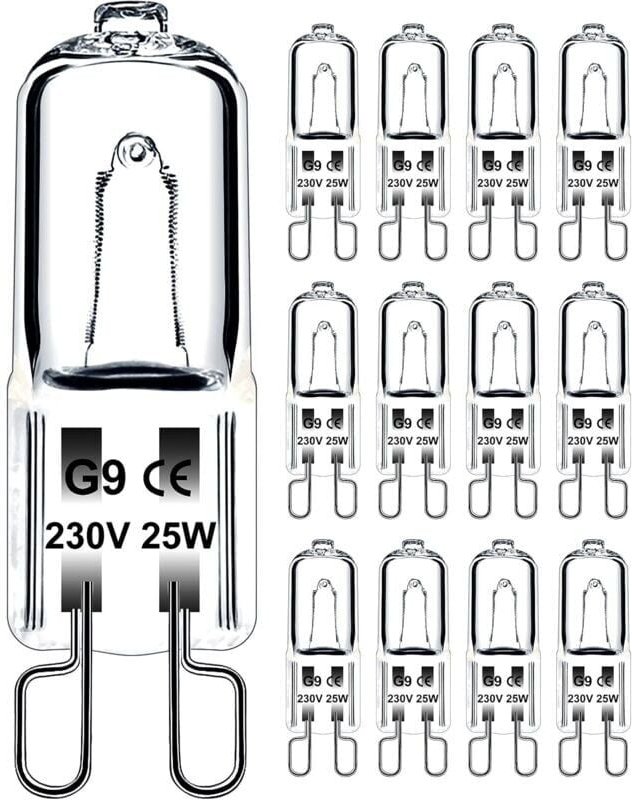 Thumbnail - G9 25 W 230 V dimmbare warmweiße Glühbirne, G9-Halogenbirne 300 °C Toleranz, G9-Ofenbirne für Mikrowelle, Herd, Deckenle...