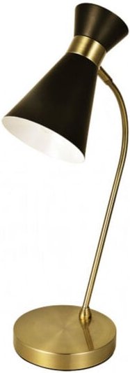 Fabrilamp - Petra Tischleuchte 1xe14 schwarz/Leder 48x24x15 cm drehbar 48x24x15 cm